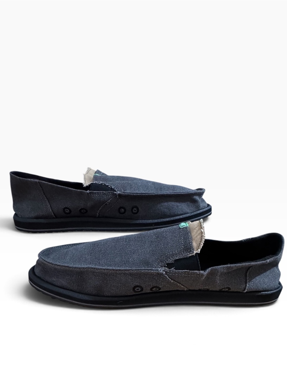 Sanuk Men's Pick Pocket Sidewalk Surfer Slip on Loafer: Charcoal Sz 14